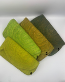 Pochette raphia MANAMBINA : palette de vert