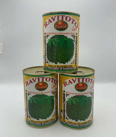 Ravitoto - Feuilles de manioc pillées de Madagascar 420 g codal