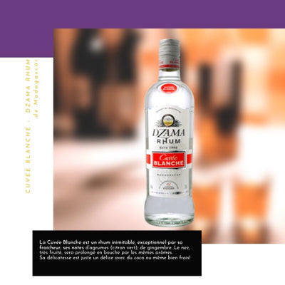 Rhum Dzama classique - Cuvée Blanche de Madagascar 70 Cl
