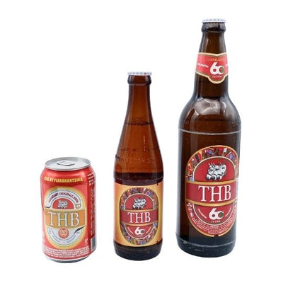 La bière THB (Three Horses Beer) : la bière emblématique de l'Ile Rouge en bouteille de 33cl Bière blonde peu houblonnée, moelleuse, avec un goût équilibré et une amertume modérée La THB Pilsener 33cl a été médaillée d'or au Concours international Monde Sélection 2019 